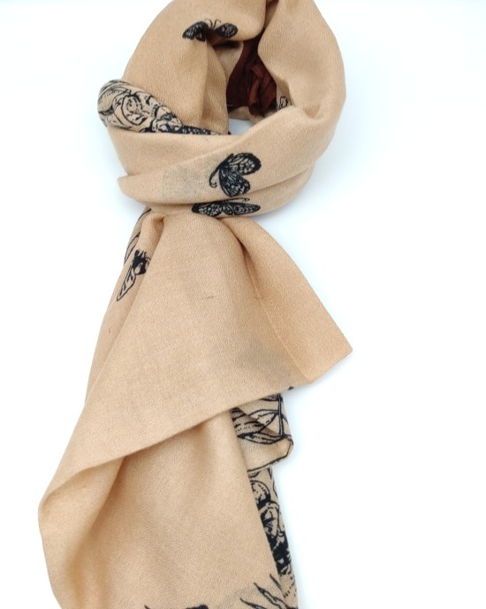 Brown Butterfly Bird Scarf